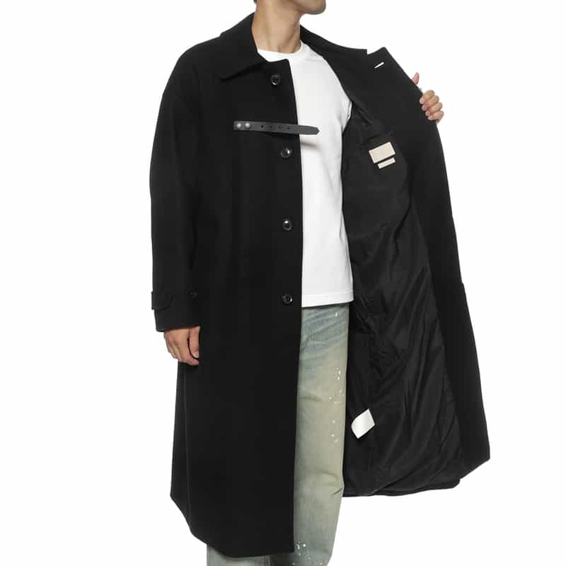 YOKE YOKE<ヨーク> バルカラーコート BLACK