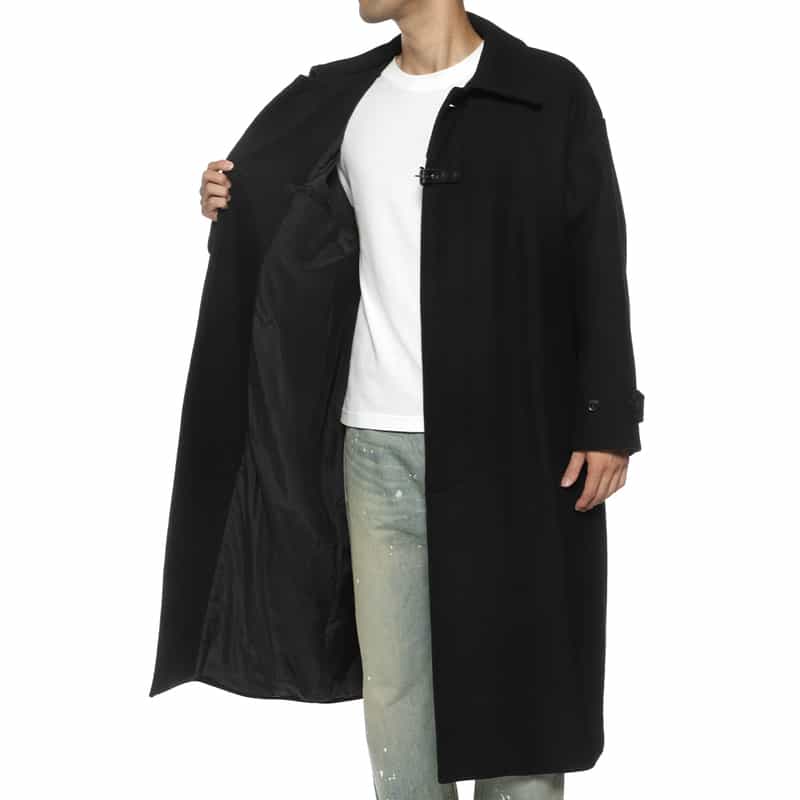 YOKE YOKE<ヨーク> バルカラーコート BLACK