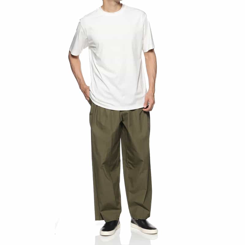 YOKE YOKE＜ヨーク＞ コットンワイドパンツ KHAKI