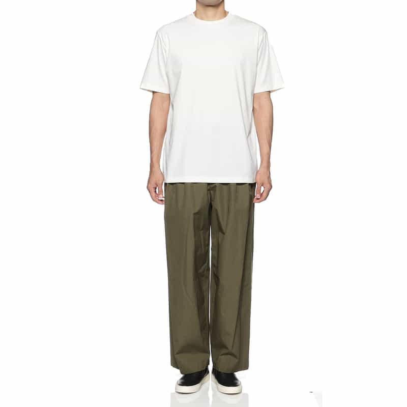 YOKE YOKE＜ヨーク＞ コットンワイドパンツ KHAKI