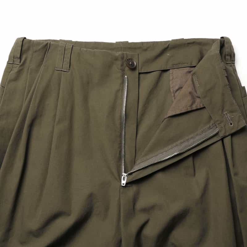 YOKE YOKE＜ヨーク＞ コットンワイドパンツ KHAKI