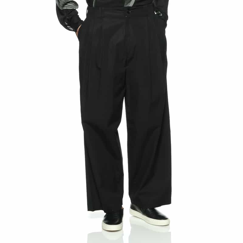 YOKE YOKE＜ヨーク＞ コットンワイドパンツ BLACK