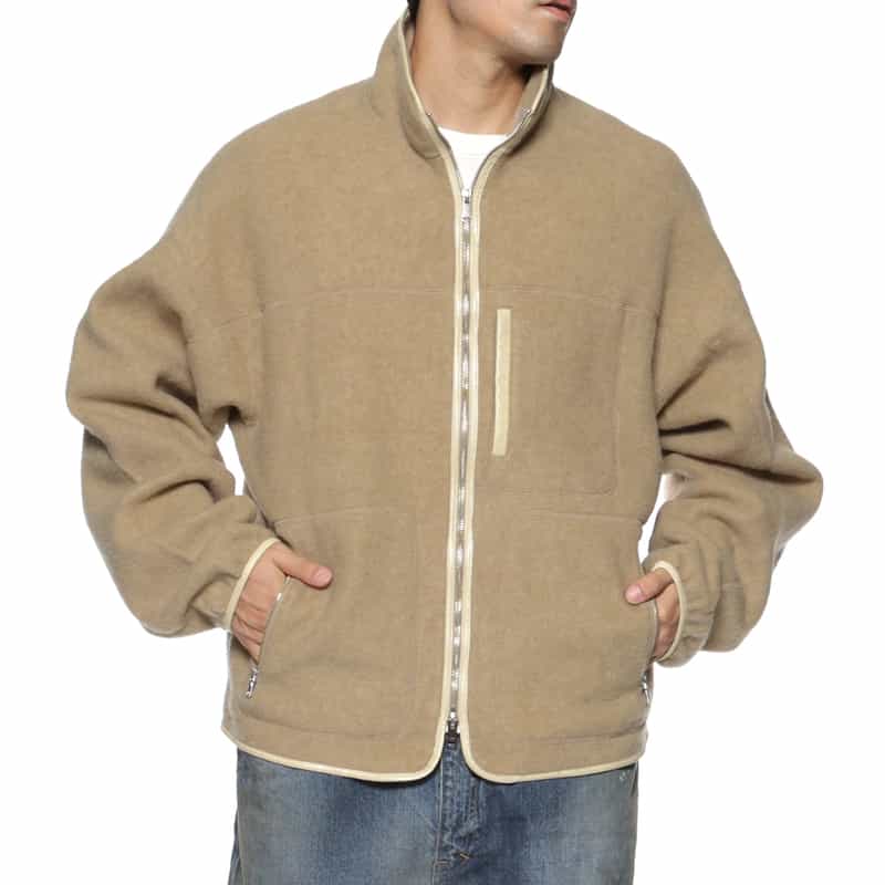 YOKE YOKE＜ヨーク＞ ジップアップフリースジャケット BEIGE
