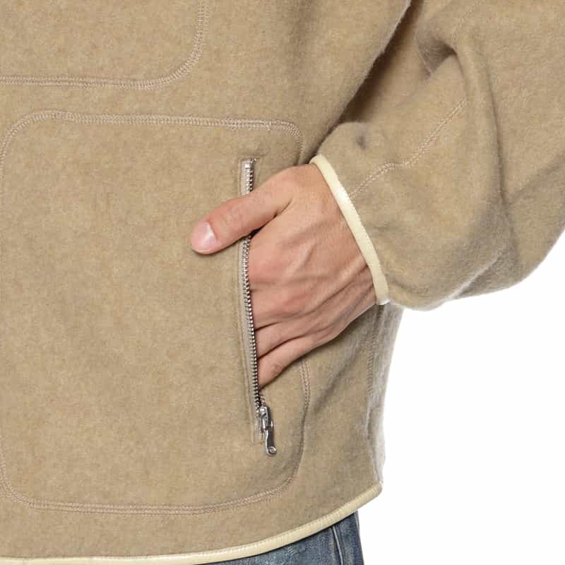 YOKE YOKE＜ヨーク＞ ジップアップフリースジャケット BEIGE