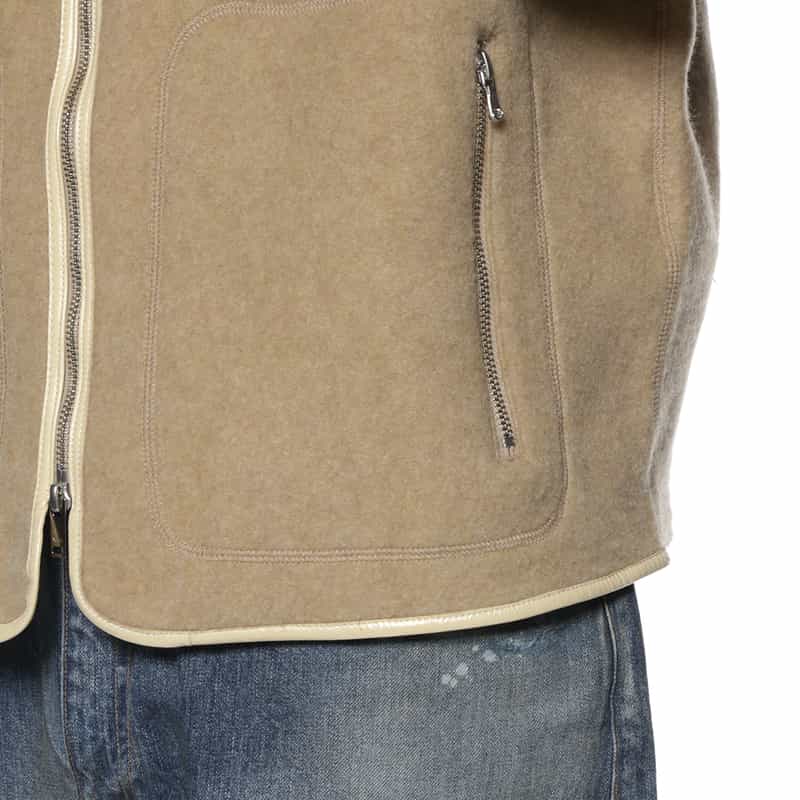 YOKE YOKE＜ヨーク＞ ジップアップフリースジャケット BEIGE