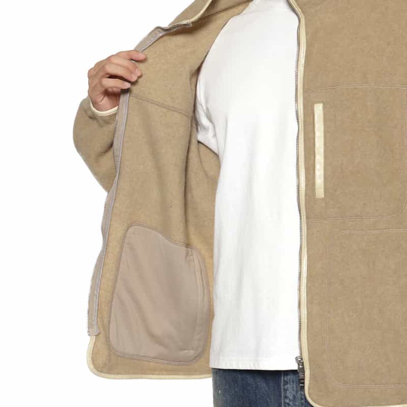 YOKE YOKE＜ヨーク＞ ジップアップフリースジャケット BEIGE