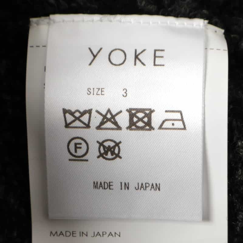 YOKE YOKE＜ヨーク＞ ジップアップニットジャケット DARK GRAY