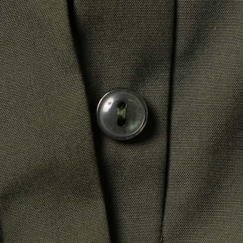 BARNEYS NEW YORK ウォッシャブル リボンタイ付きペプラムブラウス KHAKI