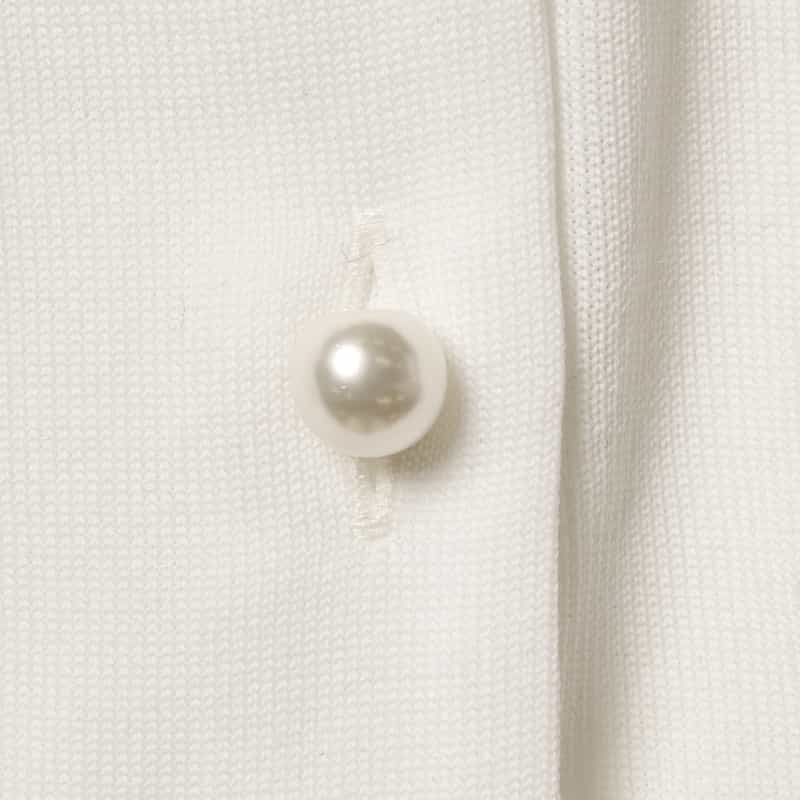 BARNEYS NEW YORK ウォッシャブル ノースリーブ異素材コンビネーションカーディガン WHITE