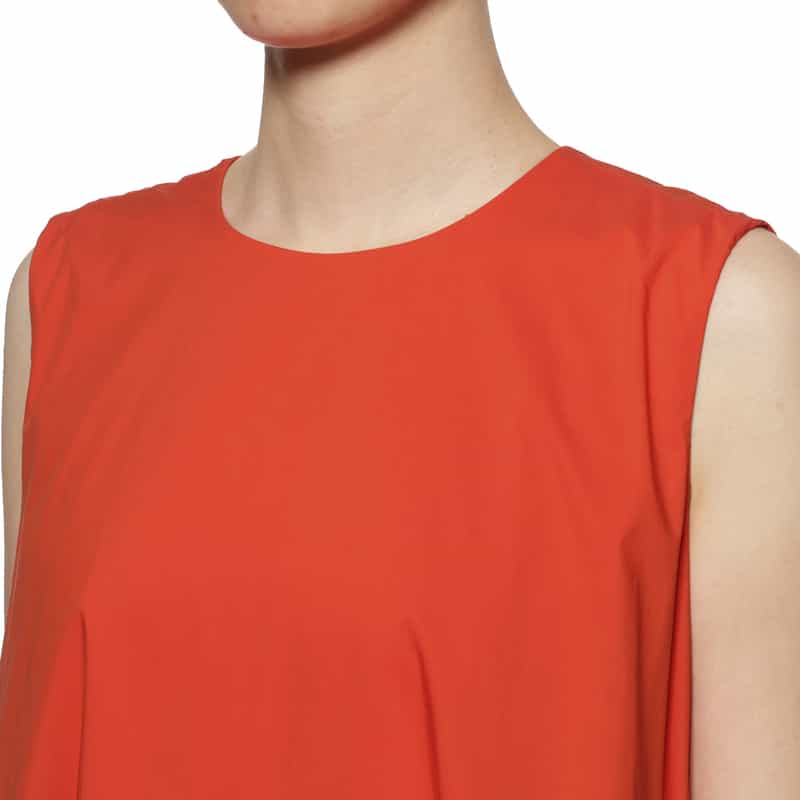 BARNEYS NEW YORK ウォッシャブル Aラインドレス ORANGE