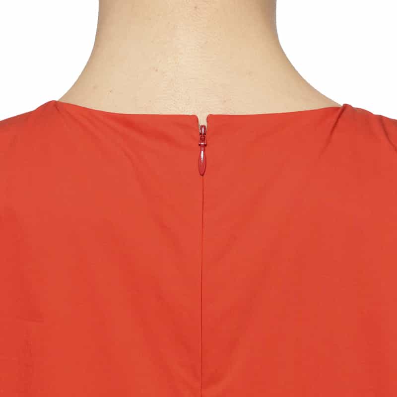 BARNEYS NEW YORK ウォッシャブル Aラインドレス ORANGE