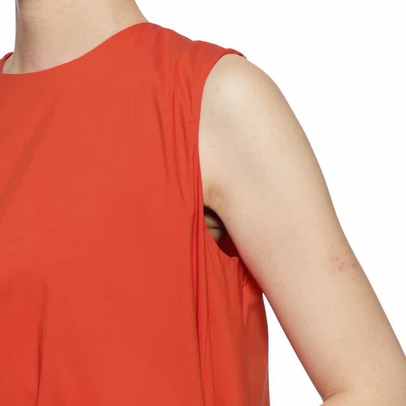 BARNEYS NEW YORK ウォッシャブル Aラインドレス ORANGE