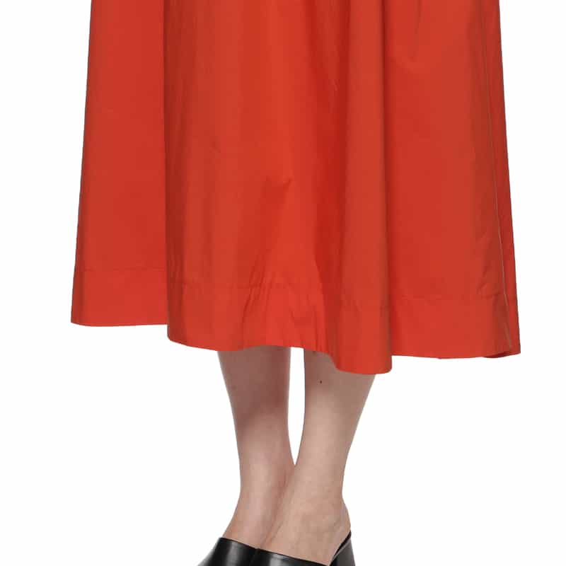 BARNEYS NEW YORK ウォッシャブル Aラインドレス ORANGE