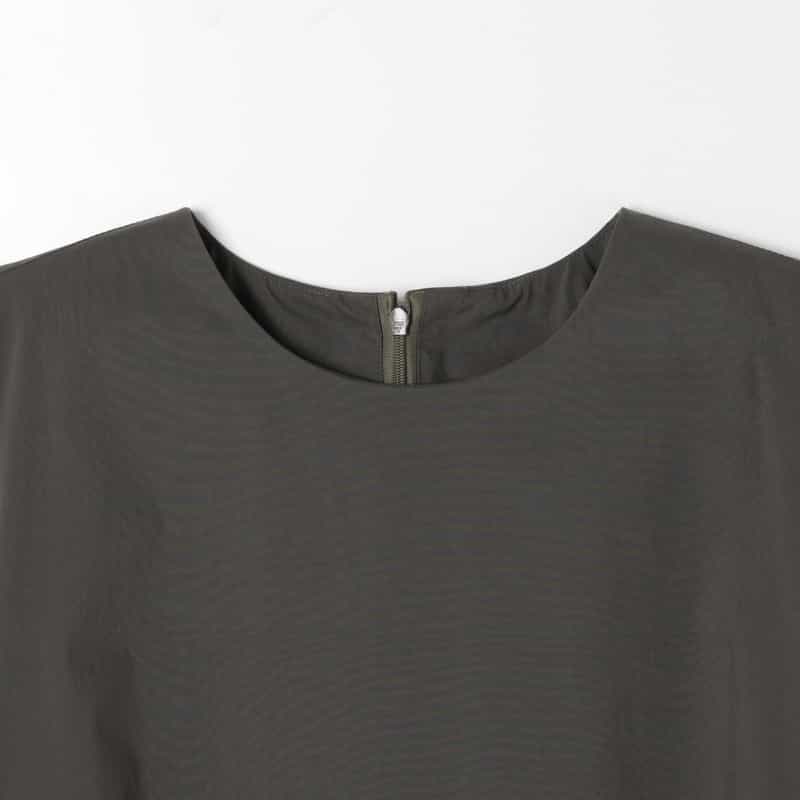 BARNEYS NEW YORK ウォッシャブル Aラインドレス DARK GRAY