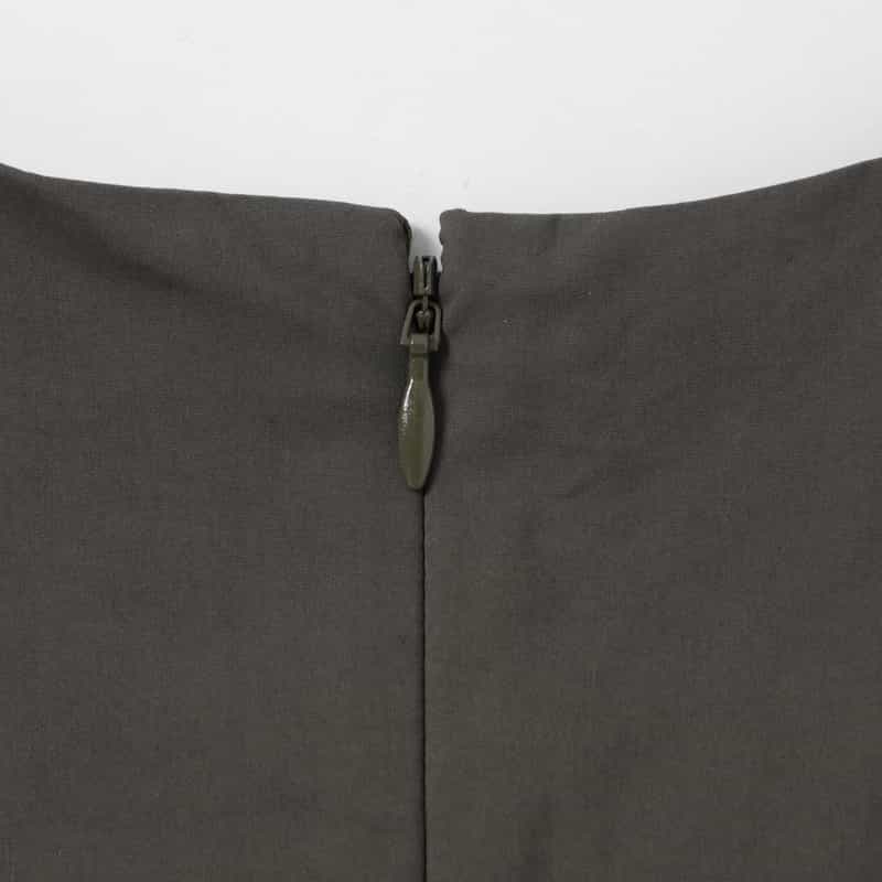 BARNEYS NEW YORK ウォッシャブル Aラインドレス DARK GRAY