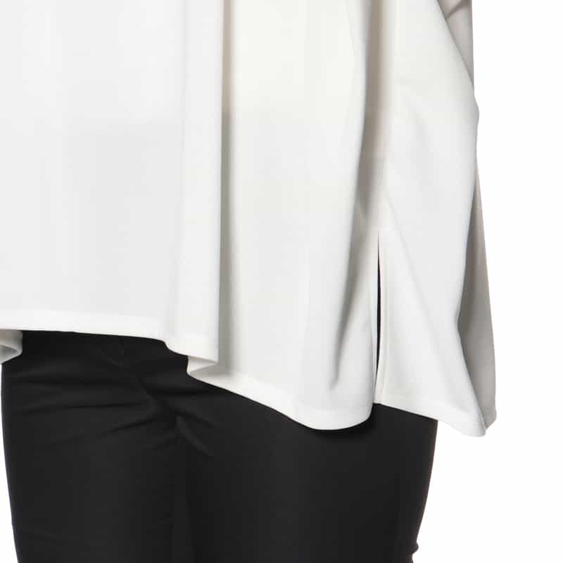 BARNEYS NEW YORK ウォッシャブル タックスリーブカットソー OFF WHITE