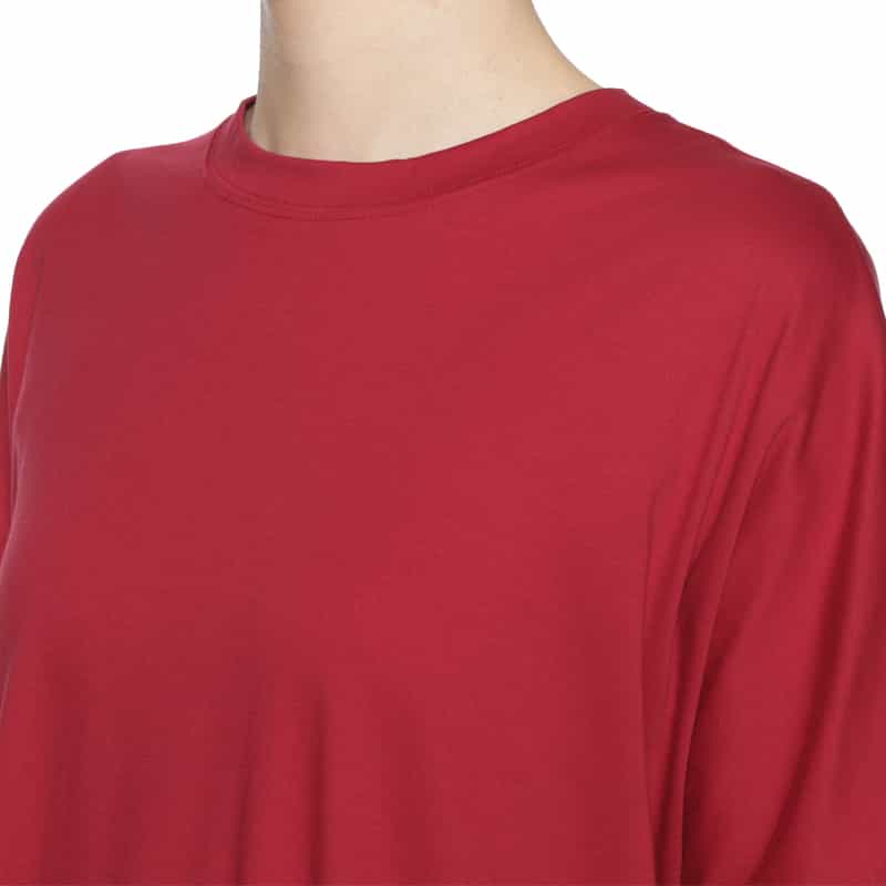 BARNEYS NEW YORK ウォッシャブル ギャザーカットソードレス RED