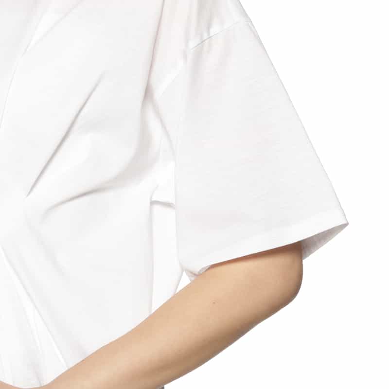 BARNEYS NEW YORK ウォッシャブル ツイストタック入りTシャツ WHITE