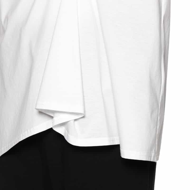 BARNEYS NEW YORK ウォッシャブル ツイストタック入りTシャツ WHITE