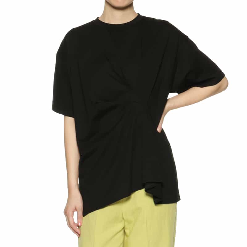 BARNEYS NEW YORK ウォッシャブル ツイストタック入りTシャツ BLACK