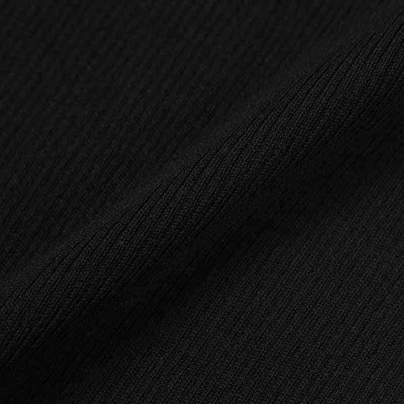 BARNEYS NEW YORK ウォッシャブル ノースリーブリブニットプルオーバー BLACK