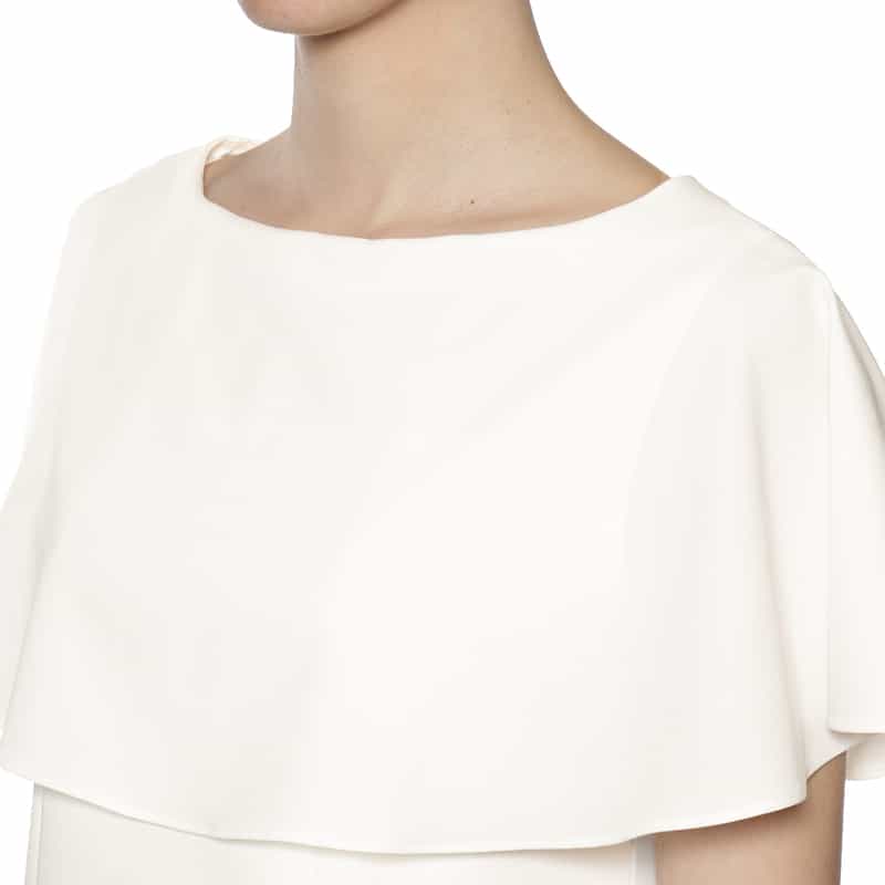 BARNEYS NEW YORK ラッフルカラーブラウス OFF WHITE