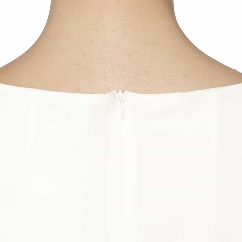 BARNEYS NEW YORK ラッフルカラーブラウス OFF WHITE