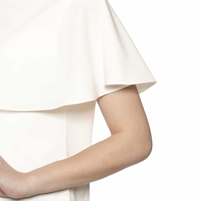 BARNEYS NEW YORK ラッフルカラーブラウス OFF WHITE