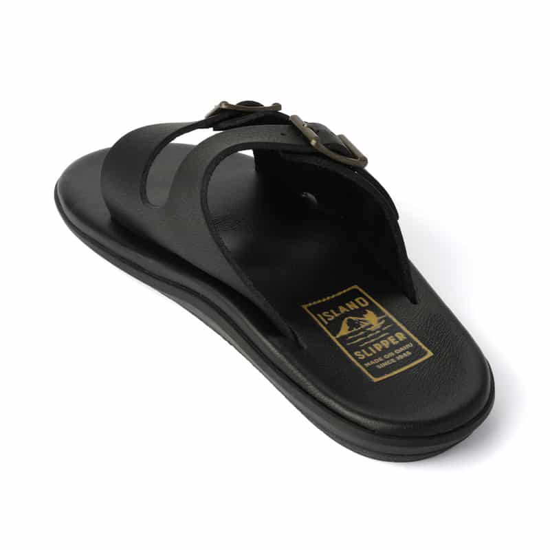 ISLAND SLIPPER ISLAND SLIPPER＜アイランドスリッパ＞バーニーズ　ニューヨーク限定ダブルバックルサンダル BLACK