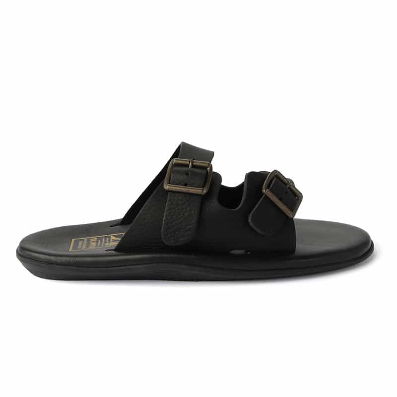 ISLAND SLIPPER ISLAND SLIPPER＜アイランドスリッパ＞バーニーズ　ニューヨーク限定ダブルバックルサンダル BLACK