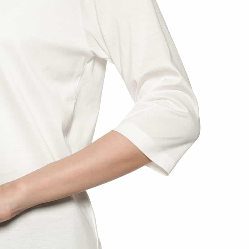 BARNEYS NEW YORK ウォッシャブル ジャージー素材クルーネックTシャツ WHITE