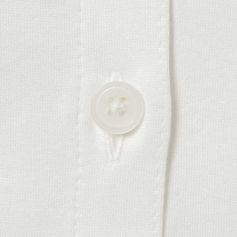 BARNEYS NEW YORK ジャージー素材 クルーネックカーディガン WHITE