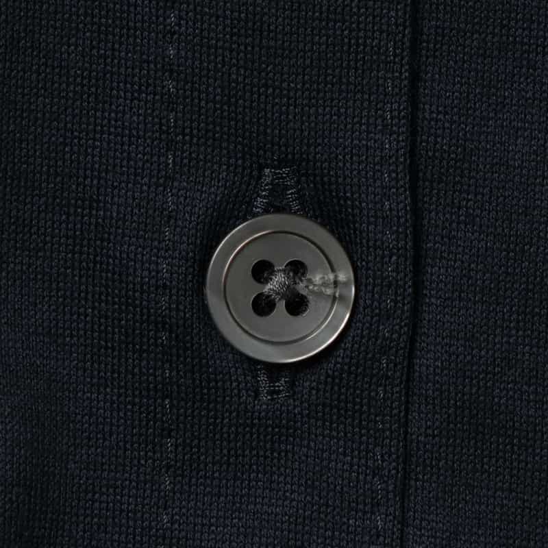 BARNEYS NEW YORK ジャージー素材 クルーネックカーディガン NAVY