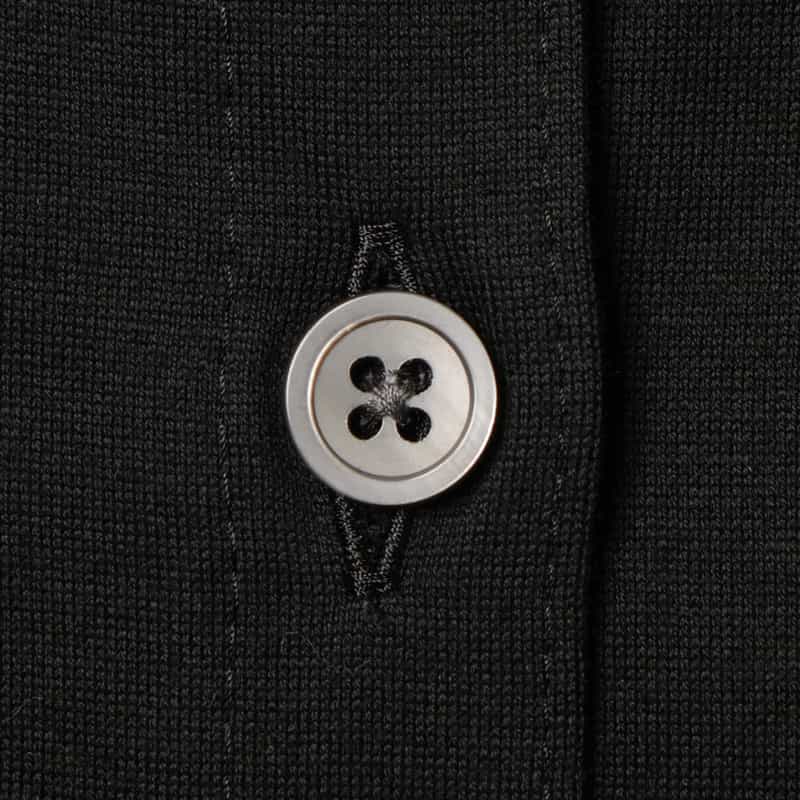 BARNEYS NEW YORK ジャージー素材 クルーネックカーディガン BLACK