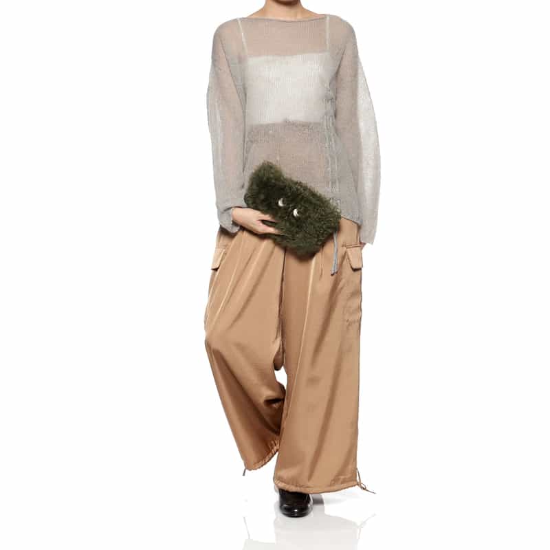 ANYA HINDMARCH ANYA HINDMARCH＜アニヤ ハインドマーチ＞ シアリングクラッチバッグ “EYES“ KHAKI