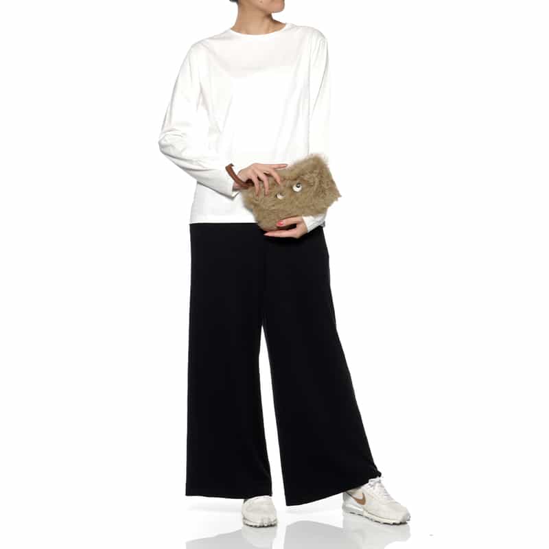 ANYA HINDMARCH ANYA HINDMARCH＜アニヤ ハインドマーチ＞ シアリングクラッチバッグ “EYES“ BEIGE