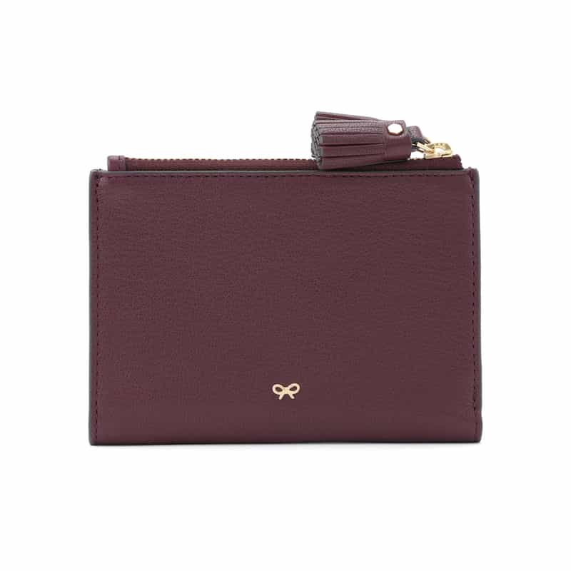 ANYA HINDMARCH ANYA HINDMARCH＜アニヤ ハインドマーチ＞ ダブルジップハーフウォレット “EYES“ WINE