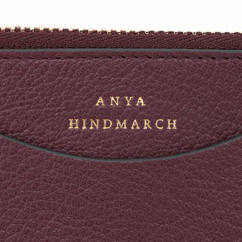 ANYA HINDMARCH ANYA HINDMARCH＜アニヤ ハインドマーチ＞ ダブルジップハーフウォレット “EYES“ WINE