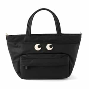 バーニーズ・ニューヨーク　Maria La Rosa かごバッグ 黒とベージュ レザーミニハンドバッグ（2185291）｜BARNEYS NEW YORK