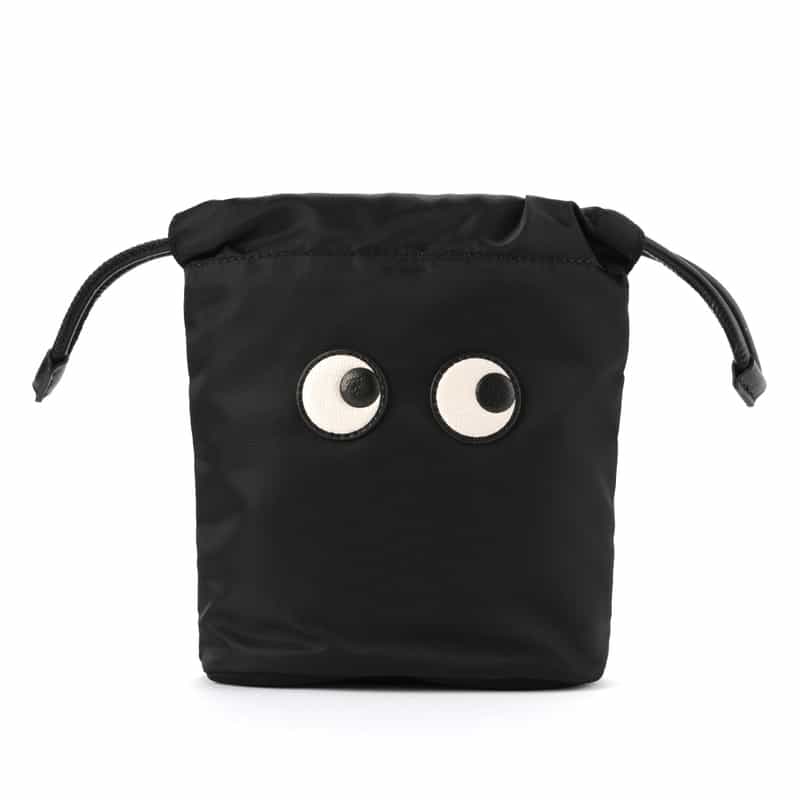 ANYA HINDMARCH ANYA HINDMARCH＜アニヤ ハインドマーチ＞ ドローストリングポーチ BLACK