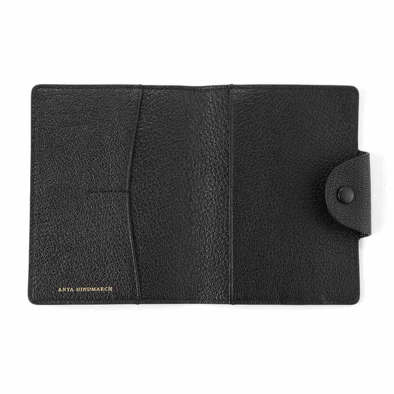 ANYA HINDMARCH ANYA HINDMARCH＜アニヤ ハインドマーチ＞ パスポートケース BLACK