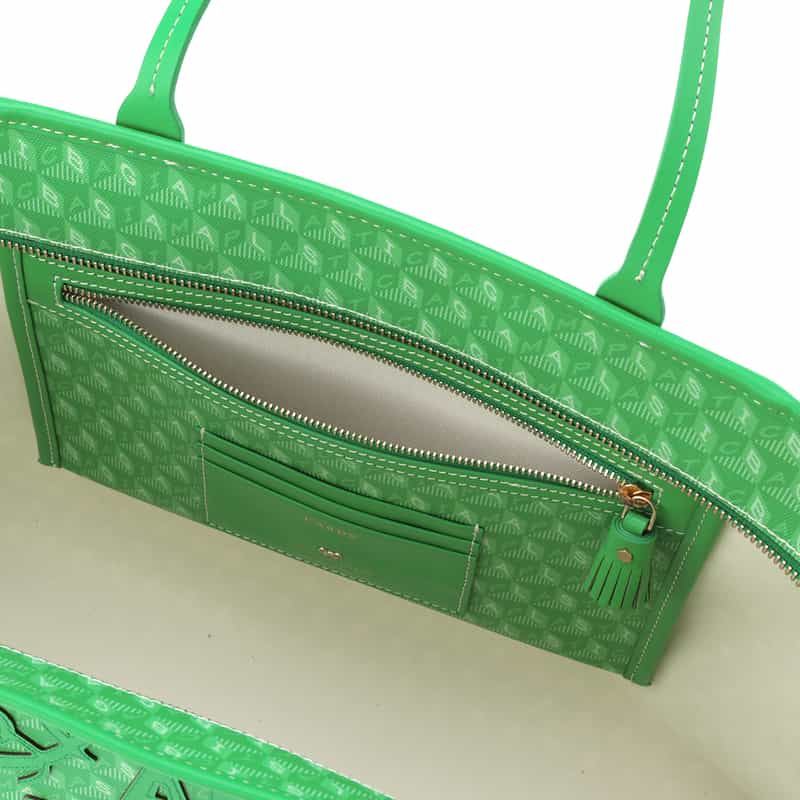 ANYA HINDMARCH ANYA HINDMARCH＜アニヤ ハインドマーチ＞ ジップ付きトートバッグ “I am a Plastic Bag“ GREEN