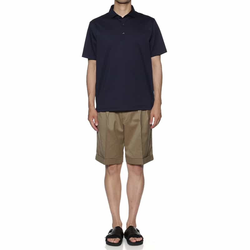 BARNEYS NEW YORK ウォッシャブル タック入りショートパンツ BEIGE