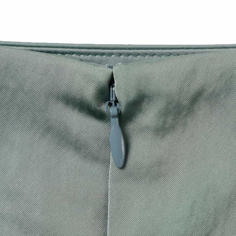 BARNEYS NEW YORK ウォッシャブル サテンタイトスカート GREEN