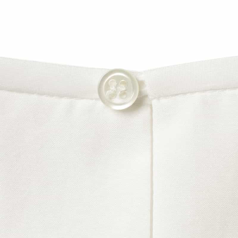 BARNEYS NEW YORK ウォッシャブル ギャザー切替ブラウス WHITE