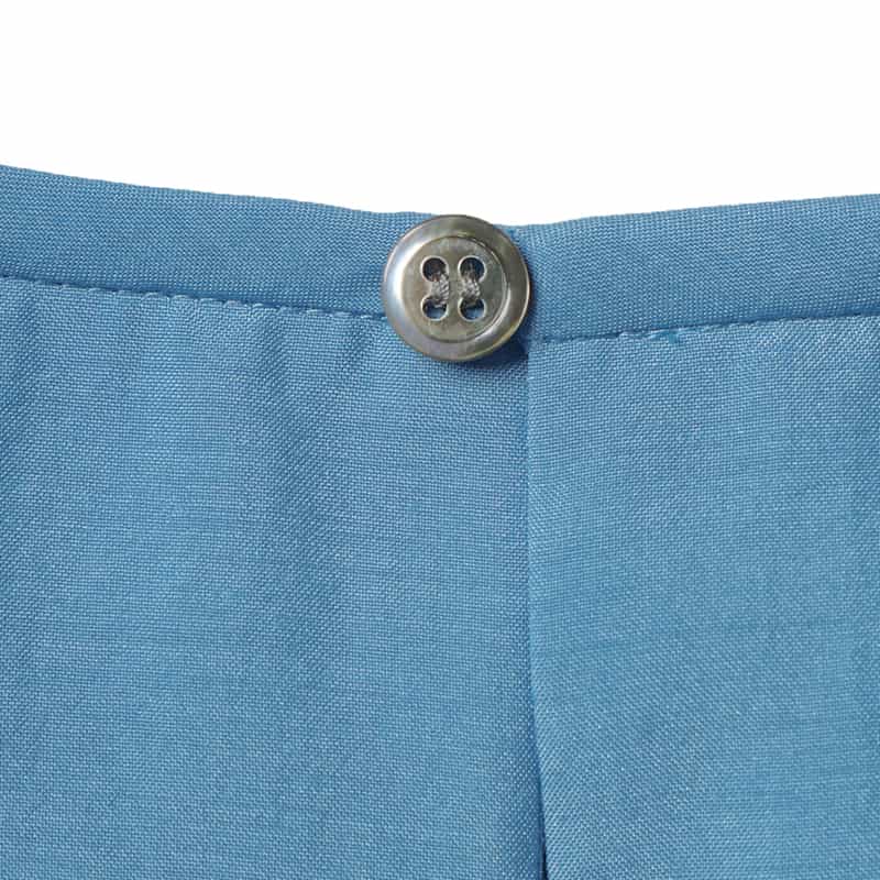 BARNEYS NEW YORK ウォッシャブル ギャザー切替ブラウス BLUE