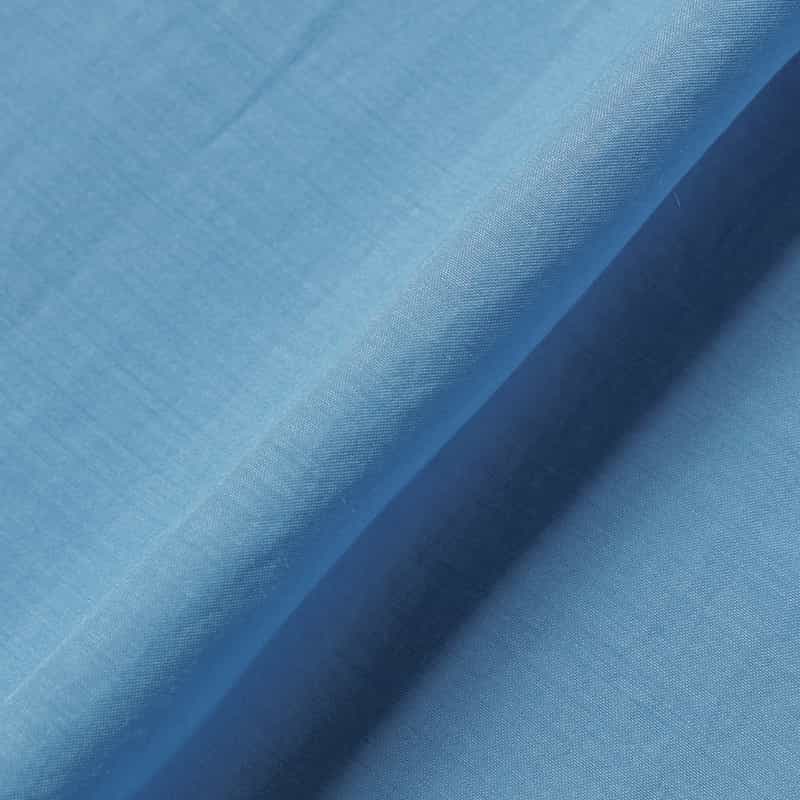 BARNEYS NEW YORK ウォッシャブル ギャザー切替ブラウス BLUE