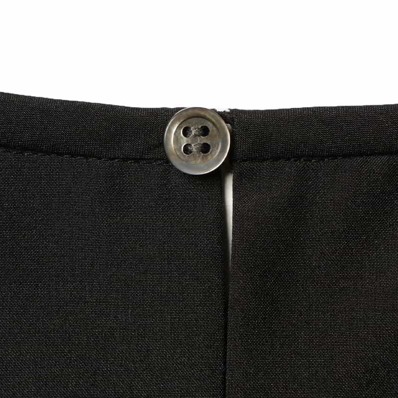 BARNEYS NEW YORK ウォッシャブル ギャザー切替ブラウス BLACK