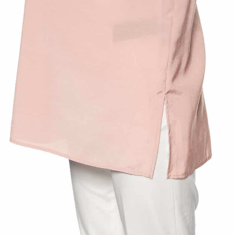 BARNEYS NEW YORK ウォッシャブル ボウタイブラウス LIGHT PINK