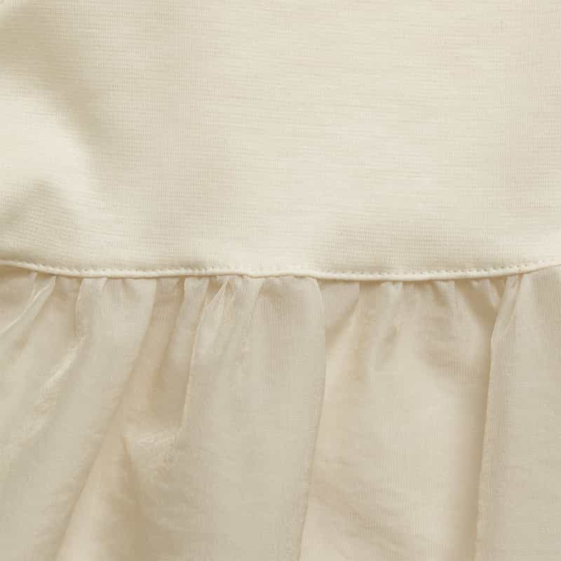 BARNEYS NEW YORK ウォッシャブル ボリュームシアースリーブカットソー WHITE